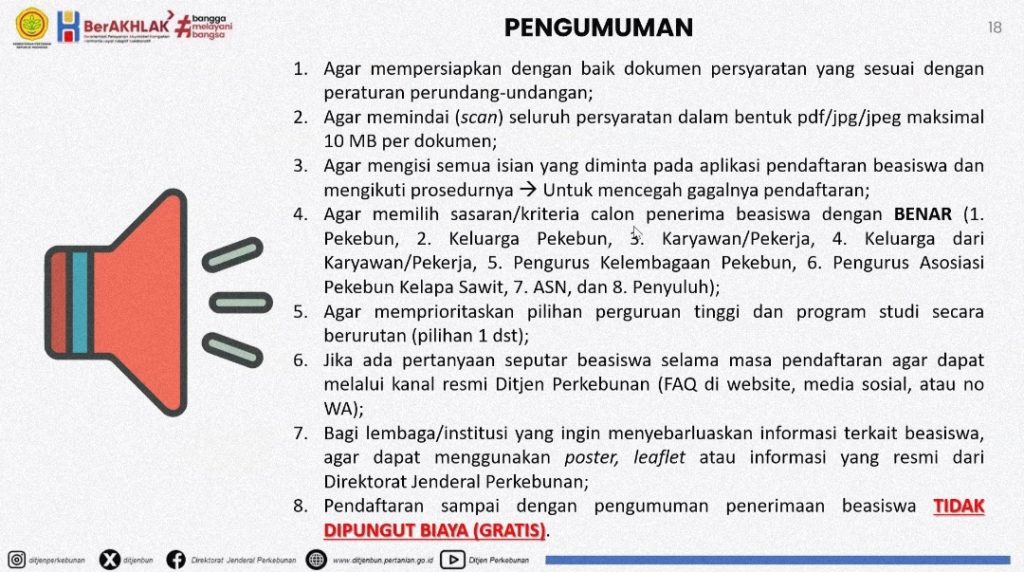Raih kesempatan kuliah gratis lewat Beasiswa Sawit 2025 dan siapkan diri untuk berkarier di industri sawit bersama Politeknik LPP Yogyakarta.